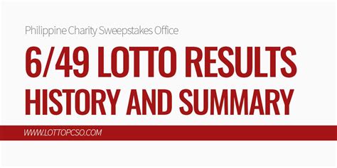 6/49 Lotto Result History, Summary July 2024.
